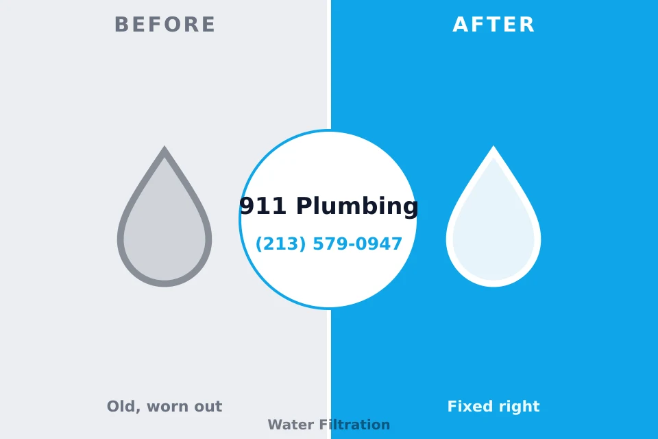 Before and after: plumbing repair Surfside Beach, SC